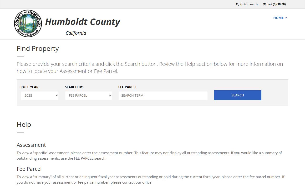Humboldt County property tax payment portal