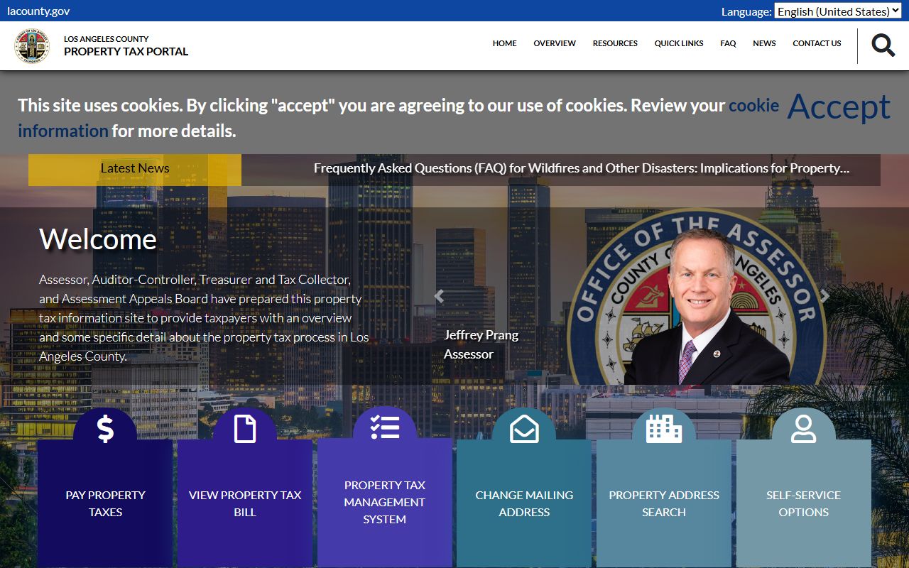 Los Angeles County Property Tax Portal for bill payment