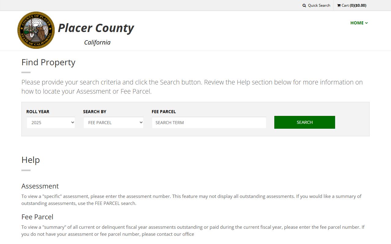Placer County property tax payment portal