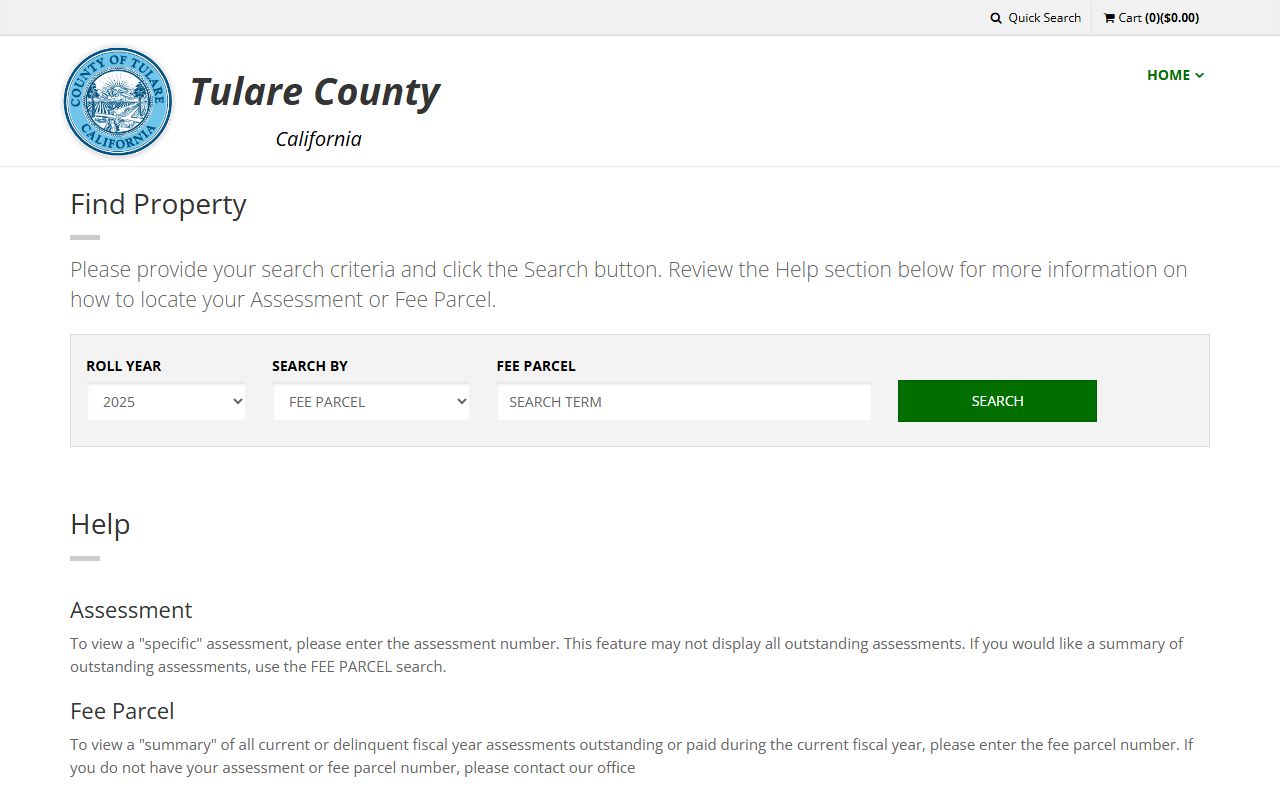 Tulare County online tax payment portal